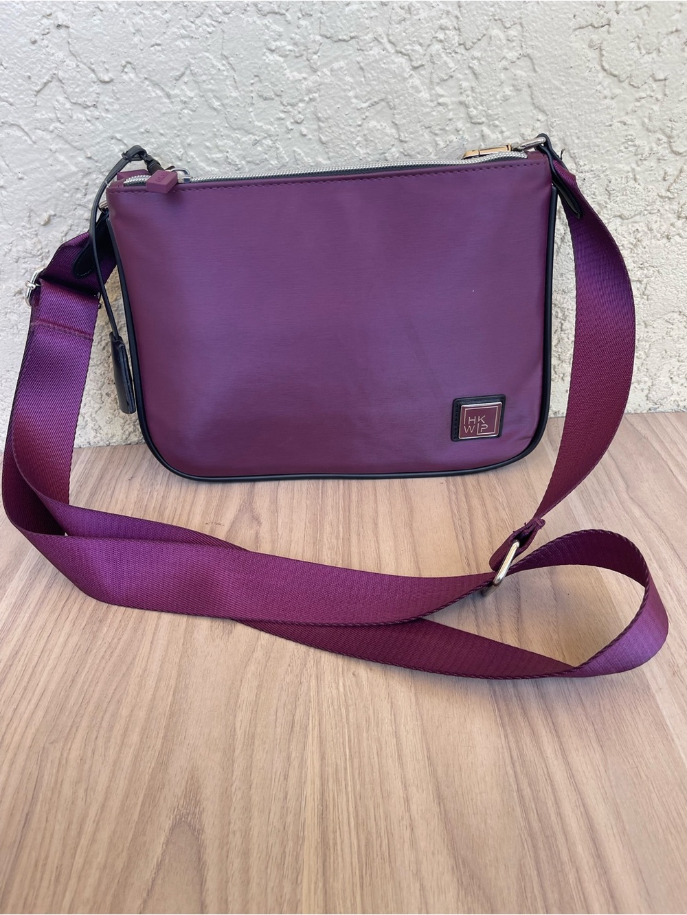 HKWIP Plum Crossbody Bag with Adjustable Strap
